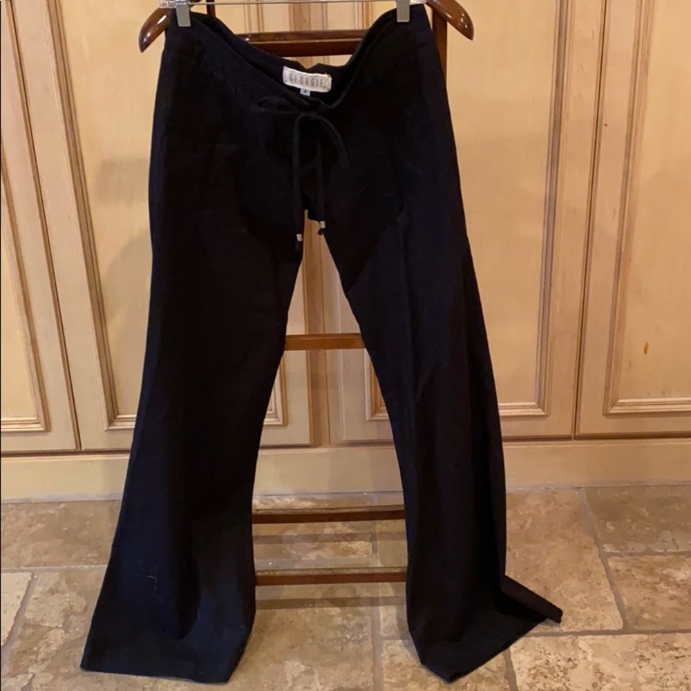 Georgie black linen pants size 4